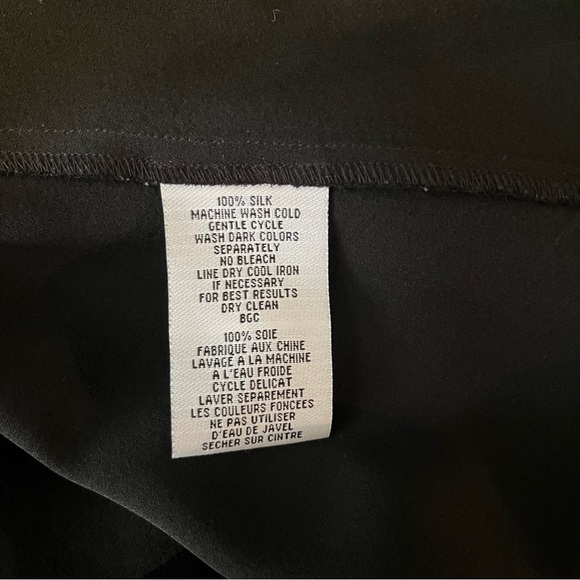 Eileen Fisher black maxi silk flared skirt size M - Picture 6 of 7